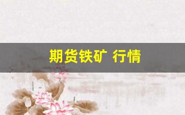 期货铁矿 行情(期货铁矿石最近走势)_https://www.gfdzclz.com_上交所_第1张